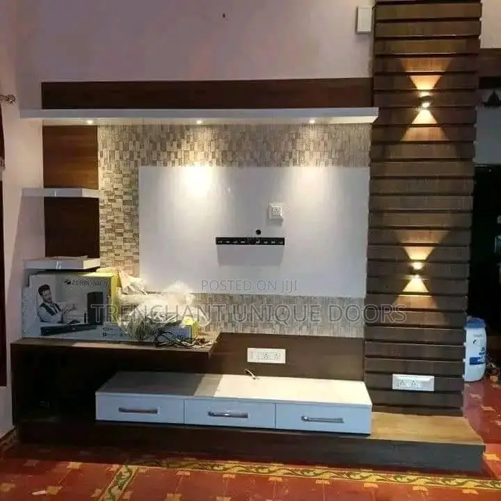 TV Stand With Fluted Panel