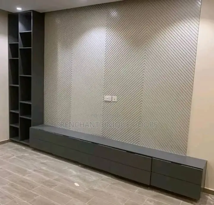 TV Stand With Fluted Panel