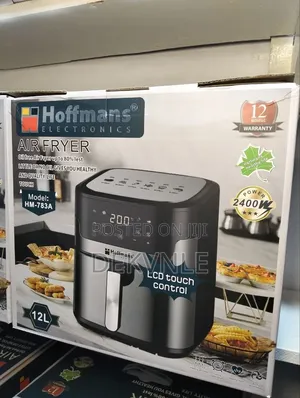 Hoffmans 12L Air Fryer – 2400W Digital LCD Touch Oil-Free Air Fryer