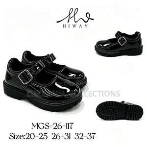 Girls' Chunky Sole Patent Leather School Shoes