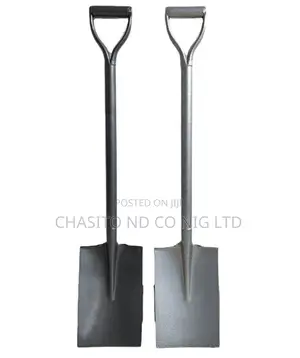 Steel Spade Shovel With Y-Grip Long Handle Square Point Blade