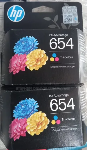 654 HP Colour Printer Cartridge Ink