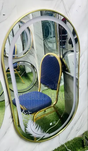 Goldframe Mirror With Light
