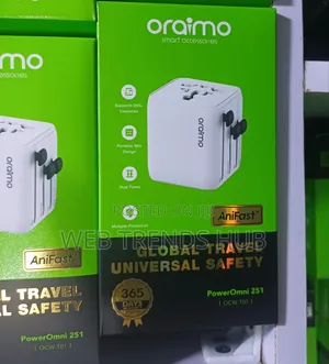 Oraimo PowerOmni 251 Universal Travel Adapter(Supports 200+ Countries)
