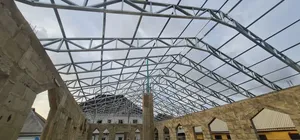Steel Roof Trusses System Complete Fabrication, Aluminium Installation