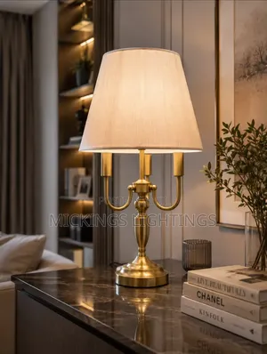 Three Lamp Stand Copper Table Light