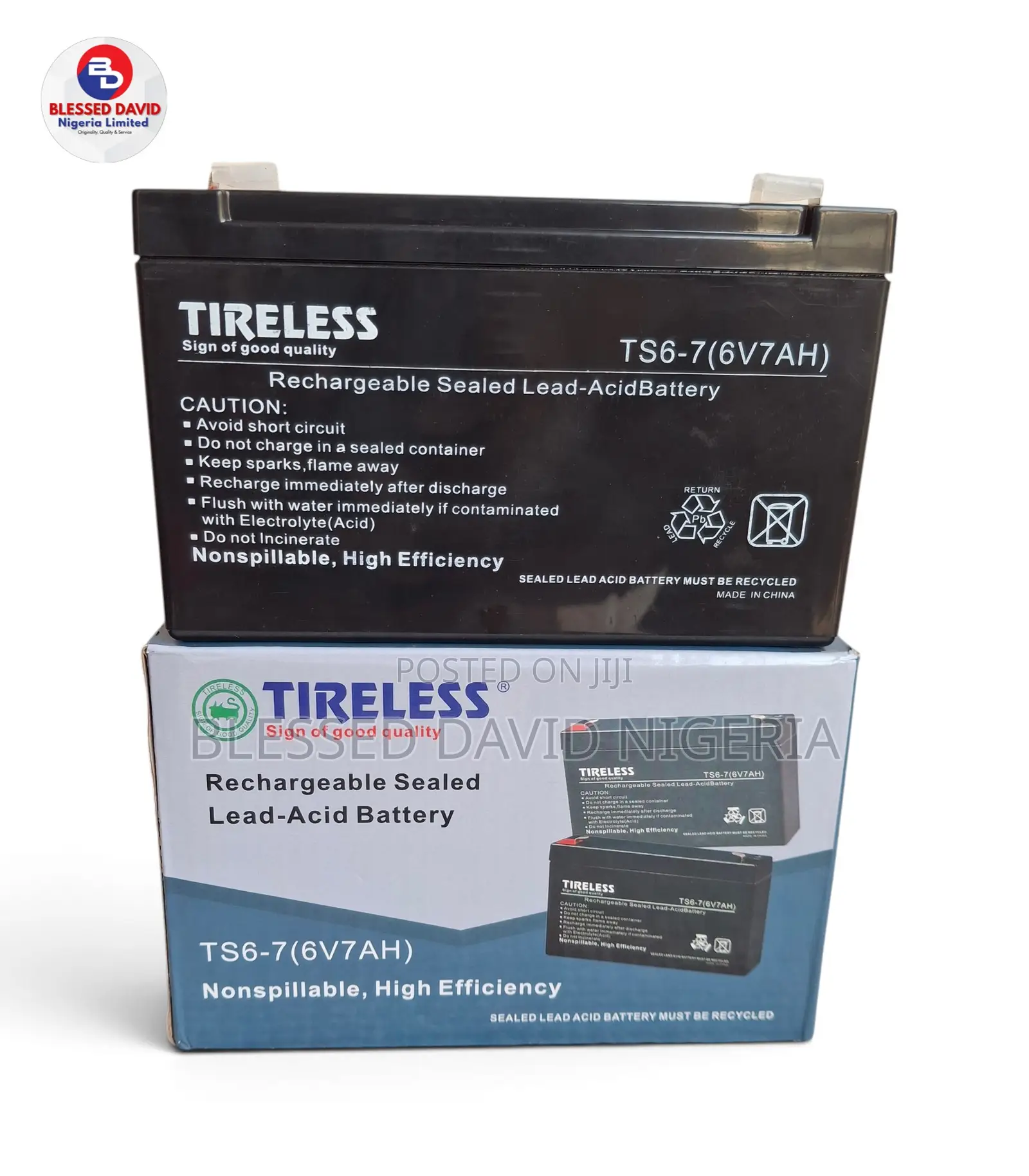 Tireless 6V 7Ah Replacement Battery