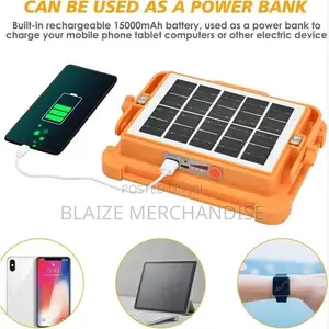 Portable Rechargeable Solar LED Flood Light With Power Bank