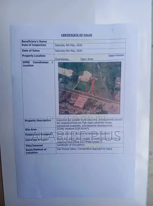 22 Hect of Mixed Use Land 4 Sale at Obafemi Owode, Ogun State, Nigeria.