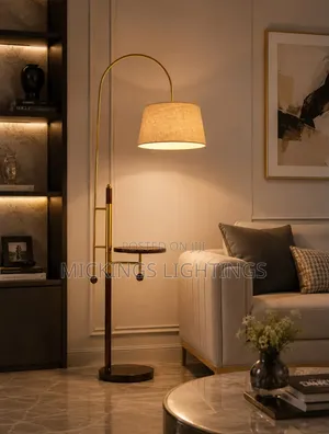 Nordic Living Room Wireless Charging Coffee Table Floor Lamp Light