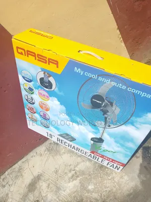 Qasa 18" QRF-7918 Vigor Rechargeable Standing Fan With Remote