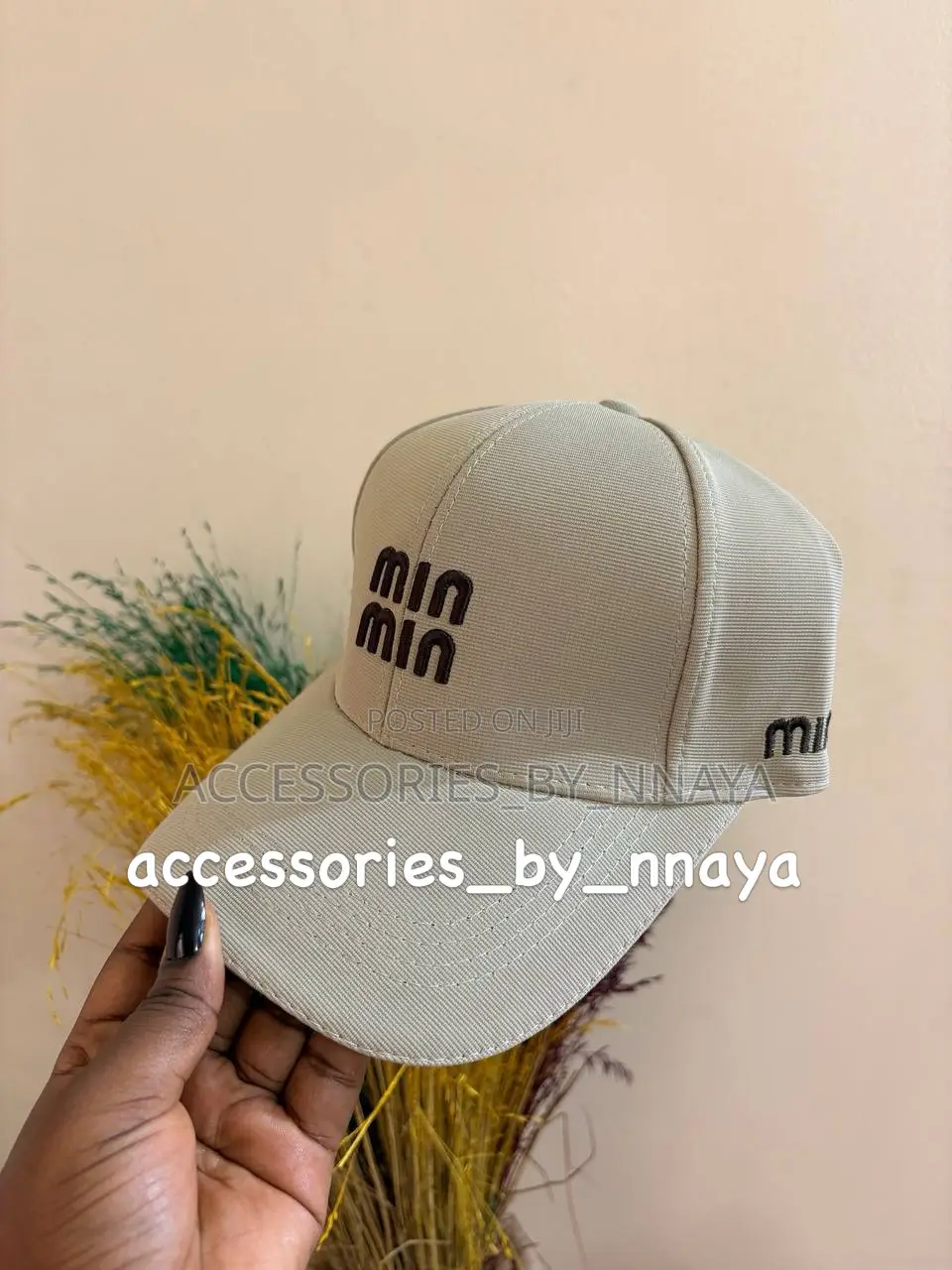 Beige Min Min Cap