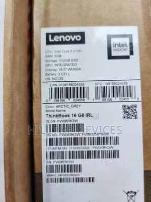 New Laptop Lenovo ThinkBook 15 8GB Intel Core 5 SSD 512GB