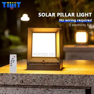 LED Solar Column Headlight Outdoor IP65 Waterproof Street Light