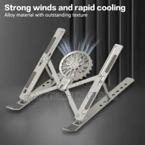 Foldable Metal Laptop Stand With Detachable Fan