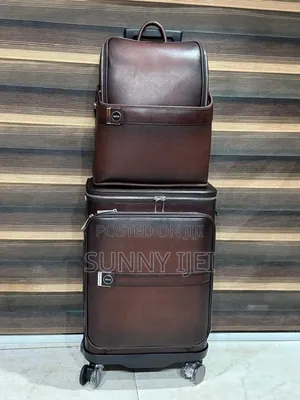 Man Genuine Leather Luggage Bag