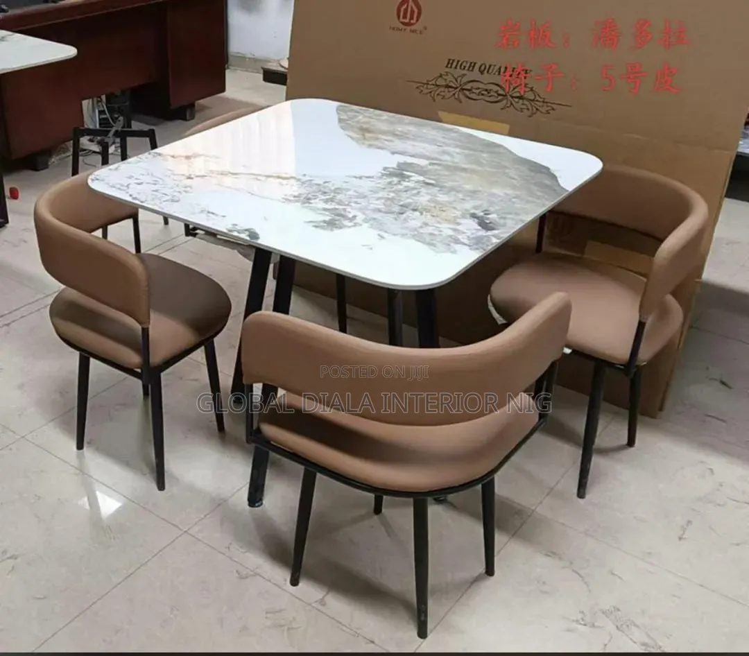White Marble Dining Set