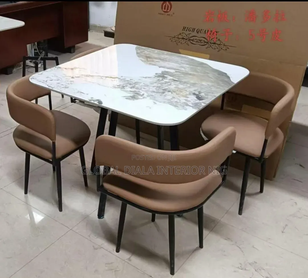White Marble Dining Set