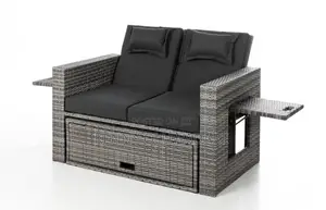Luxury Rattan Multifunction Lounge Chair With Cushions