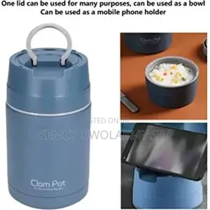 Clam Pot SUS 304 Hot and Cold Stainless Food Flask - 1000ml