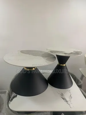 Marble Center Table and Side Stool.