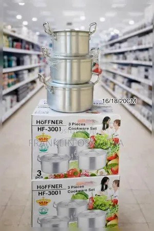 Hoffner HF-3001 3-Piece Aluminum Cookware Pot Set