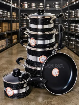 Higher 10-Piece Non-Stick Granite Cookware Set With Frying Pan