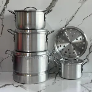Premium 8-Piece Aluminium Steamer Cookware Set With Steamer Insert