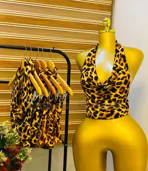 Animal Skin Crawl Neck Top