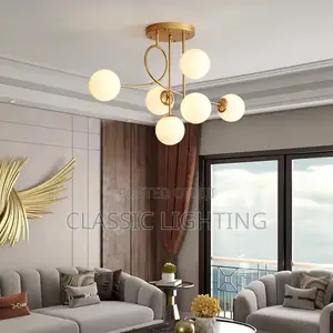 Modern Luxury Magic Bean Glass Chandelier Nordic LED Gold/Black