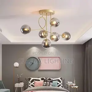 Nordic Modern Minimalist Magic Bean Glass Golden Luxury LED Pendant
