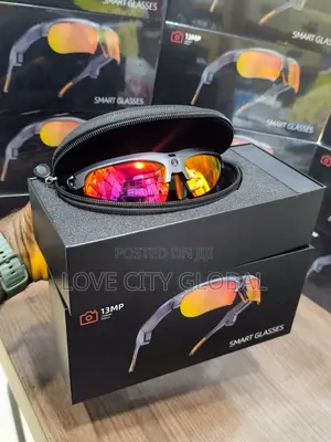 V8 Sport Smart Glasses 13MP HD Camera Sunglasses Music BT Calls Case