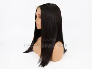 Bone Straight 16-Inch Human Hair Wig – 2x6 Closure, Pay on Delivery