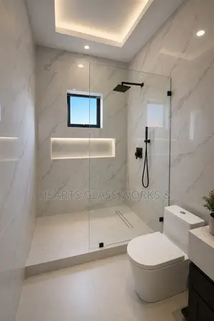 One Sided Glass Panel Installation With 10mm Factory Toughen Glass