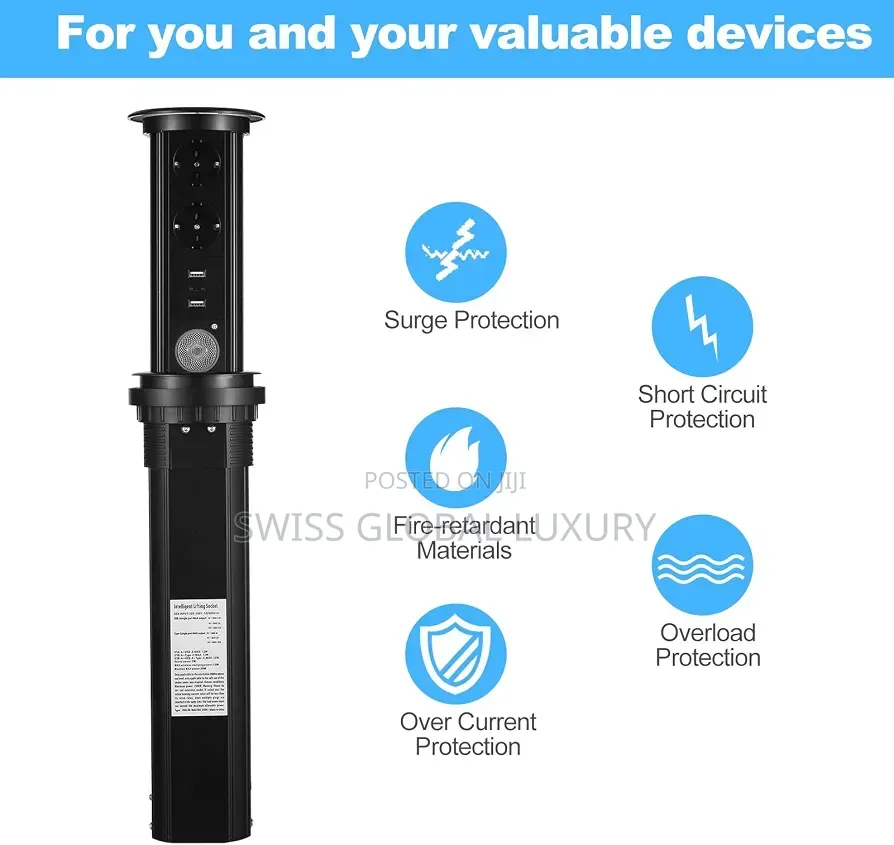 High Quality Pop Up Table/Desktop Socket With Wireless Charging Port.