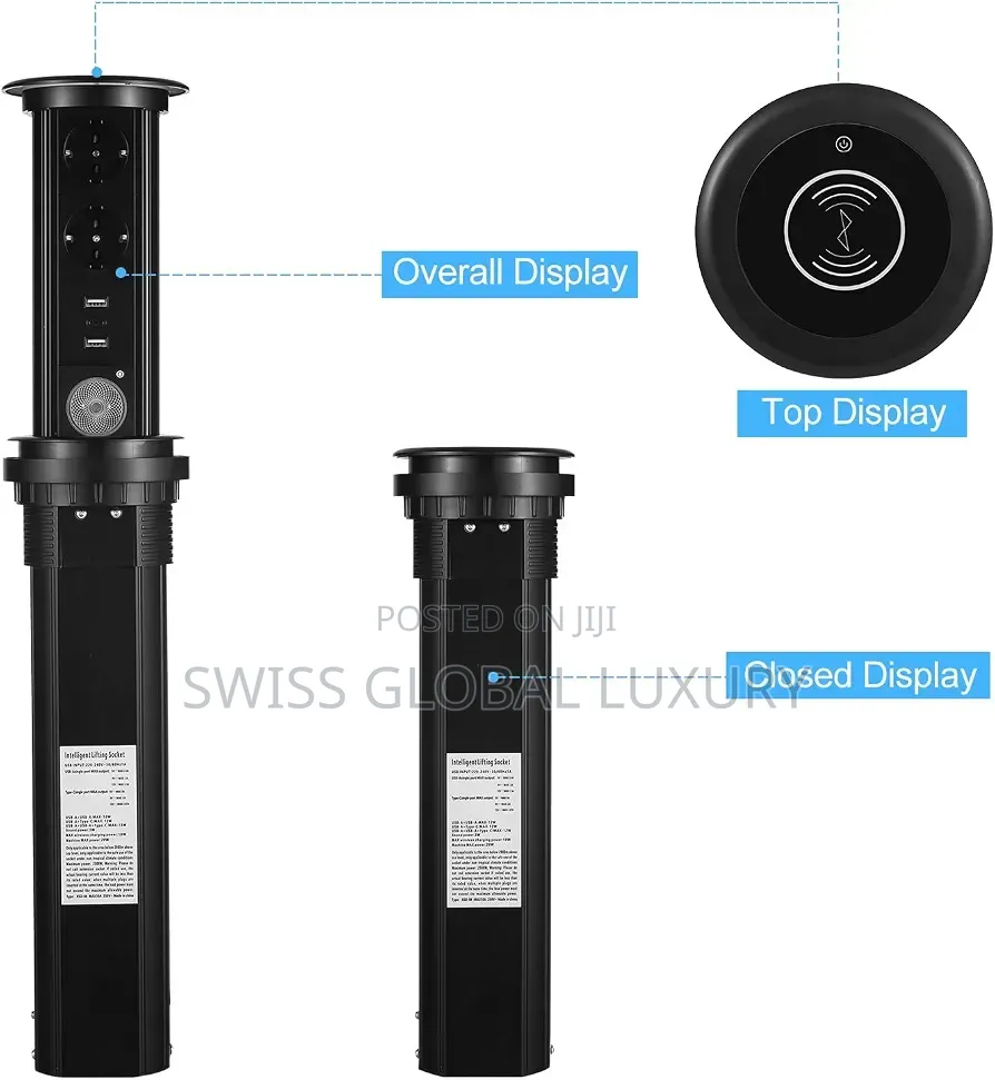 High Quality Pop Up Table/Desktop Socket With Wireless Charging Port.