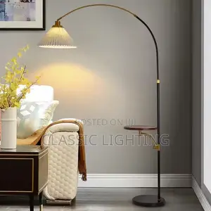 Modern Dark Brown Lampshade Floor Lamp for Parlor Bedroom Floor Lamp