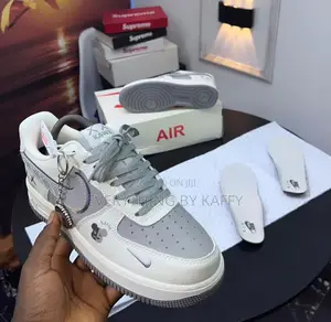 Nike Air Force 1 Unisex Sneakers – White Grey