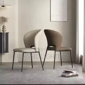 Home Dining Chairs Purpose Dining Table Simple Modern Leather Backrest