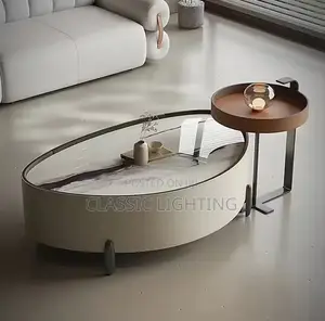 Italian Round Coffee Tables Simple Cream Style Retro Coffee Tables