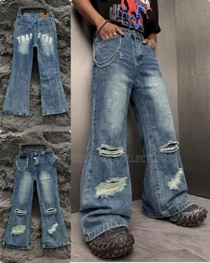 Ladies Big Baggy Jeans Trousers