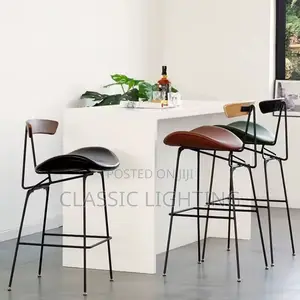 Iron Bar Chair, Nordic Retro Restaurant Bar Chair