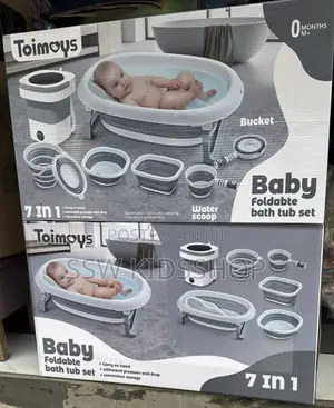 Toimoys 7-in-1 Foldable Baby Bath Set Washing Machine