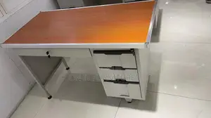 Modern Metal Computer Desk Imported Design With 3 Silent-Glide Drawers
