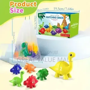 Dinosaur-Themed Educational Toy Set for Math Skills Development