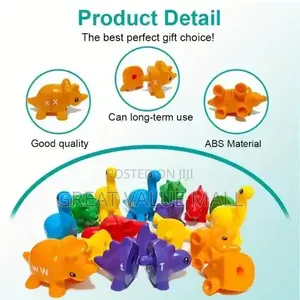 Dinosaur-Themed Educational Toy Set for Math Skills Development