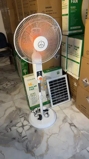 16inch Solar Fan ,Rechargeable Fan AC/Dc