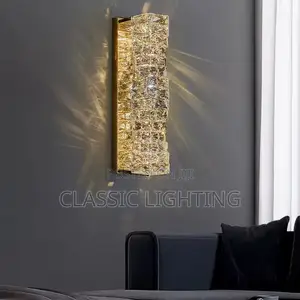 Modern Gold Chrome Luxury Crystal Wall Light Sconce Led Lamp