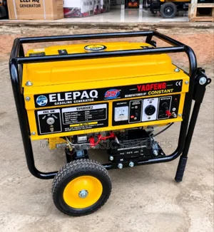 Elepaq 5.5kVA Key Start Gasoline Generator With Wheels – Brand New