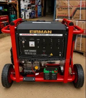 Original Firman 9kVA Key Start Gasoline Generator With Wheels